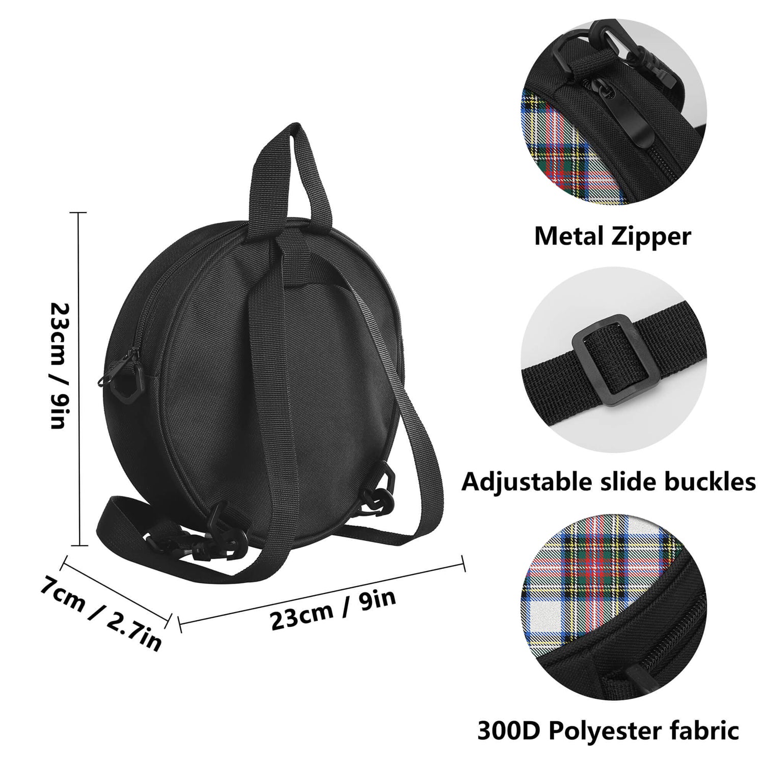 Dennistoun Tartan Round Satchel Bags - Tartan Vibes Clothing