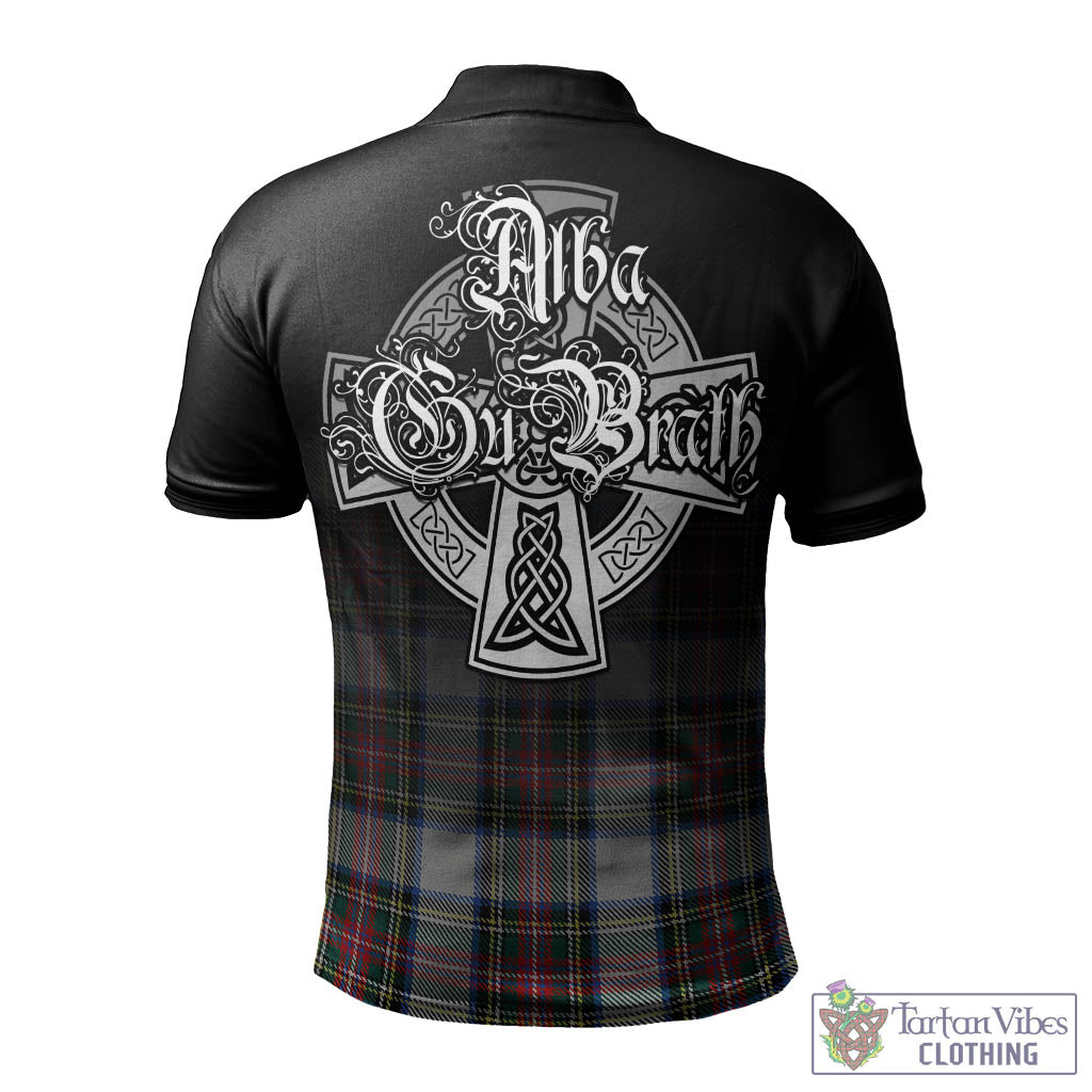Dennistoun Tartan Polo Shirt Featuring Alba Gu Brath Family Crest Celtic Inspired - Tartan Vibes Clothing