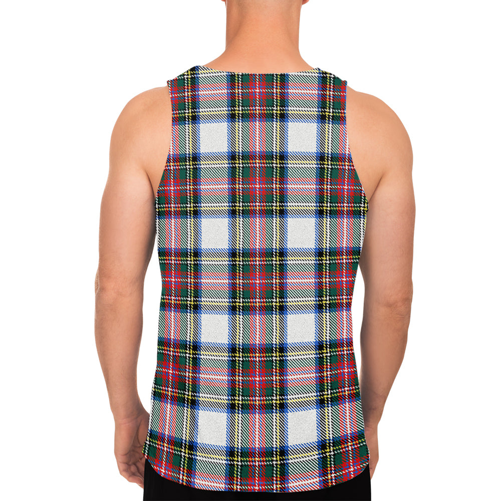 Dennistoun Tartan Mens Tank Top with Family Crest - Tartan Vibes Clothing