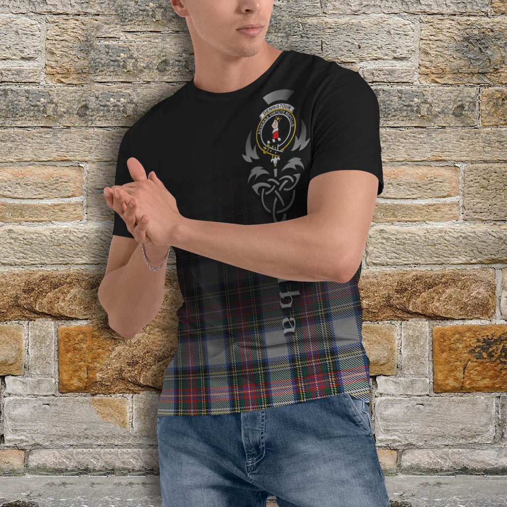 Dennistoun Tartan T-Shirt Featuring Alba Gu Brath Family Crest Celtic Inspired - Tartan Vibes Clothing