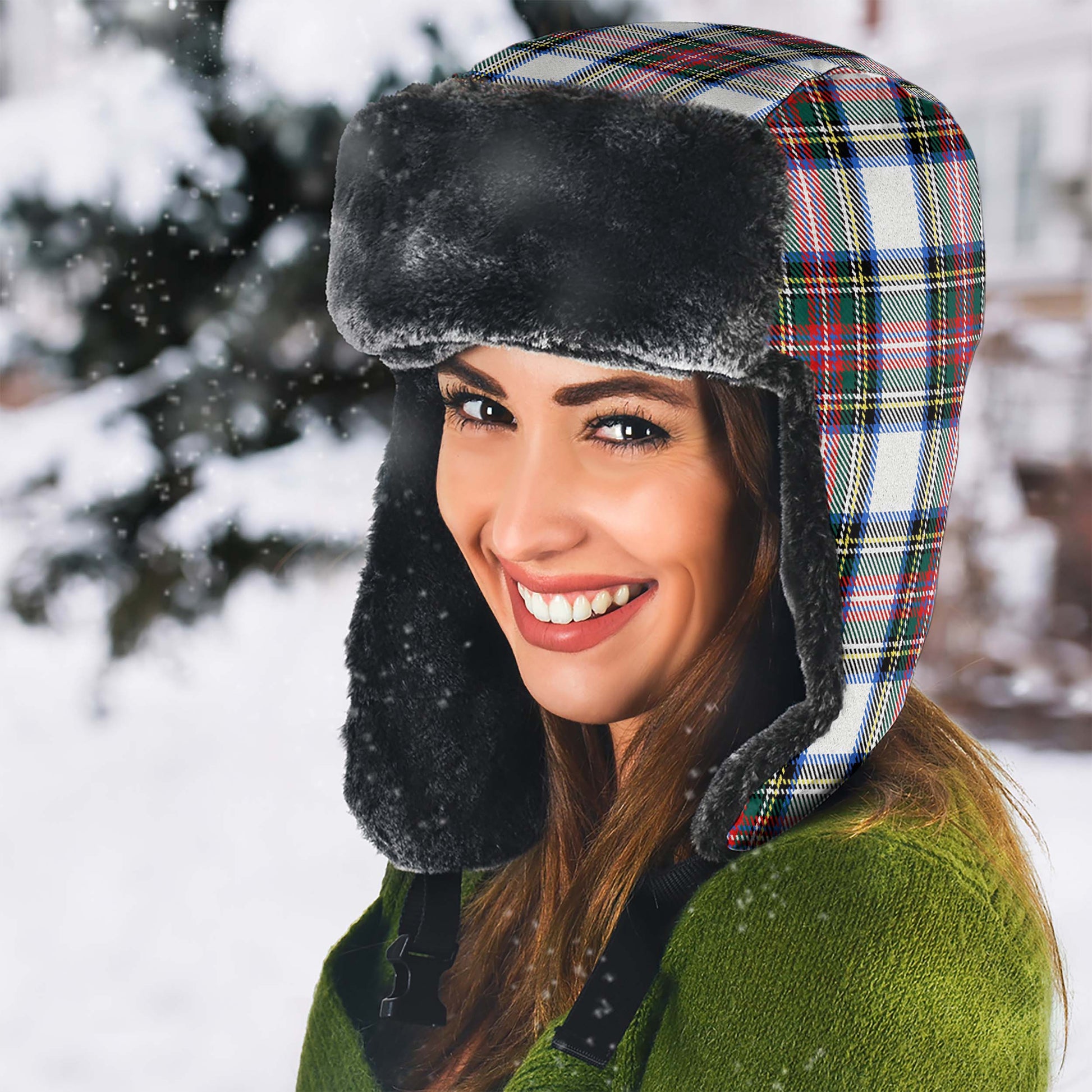 Dennistoun Tartan Winter Trapper Hat - Tartan Vibes Clothing