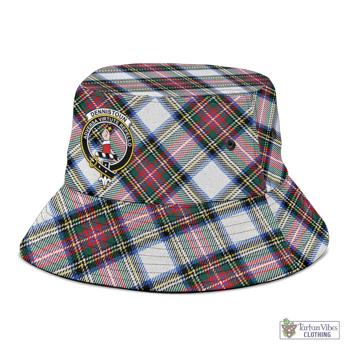 Dennistoun Tartan Bucket Hat with Family Crest - Tartan Vibes Clothing