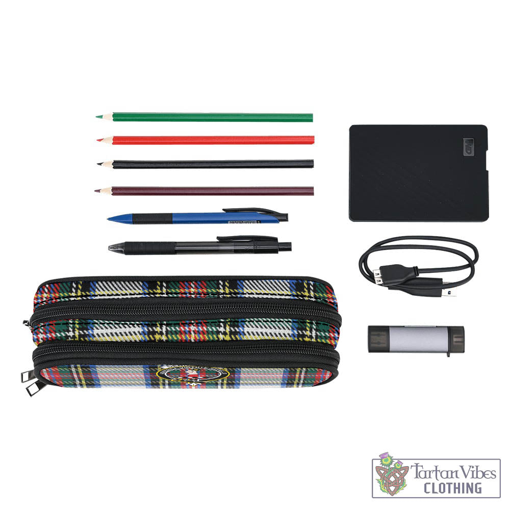Dennistoun Tartan Pen and Pencil Case with Family Crest - Tartan Vibes Clothing
