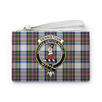 Tartan Vibes Clothing Dennistoun Family Crest Tartan Clutch Bag