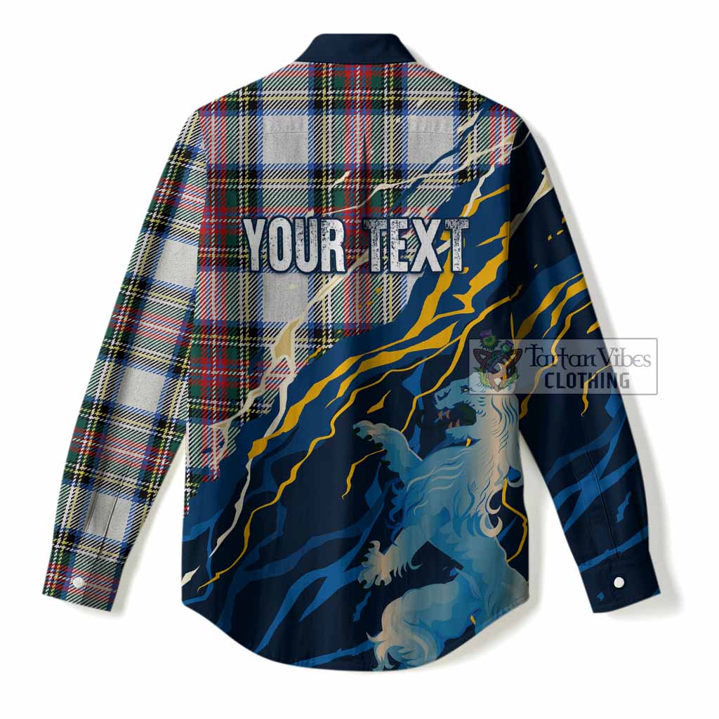 Dennistoun Scotland Tartan Women Casual Shirt WC2026 Football - We'll Be Coming