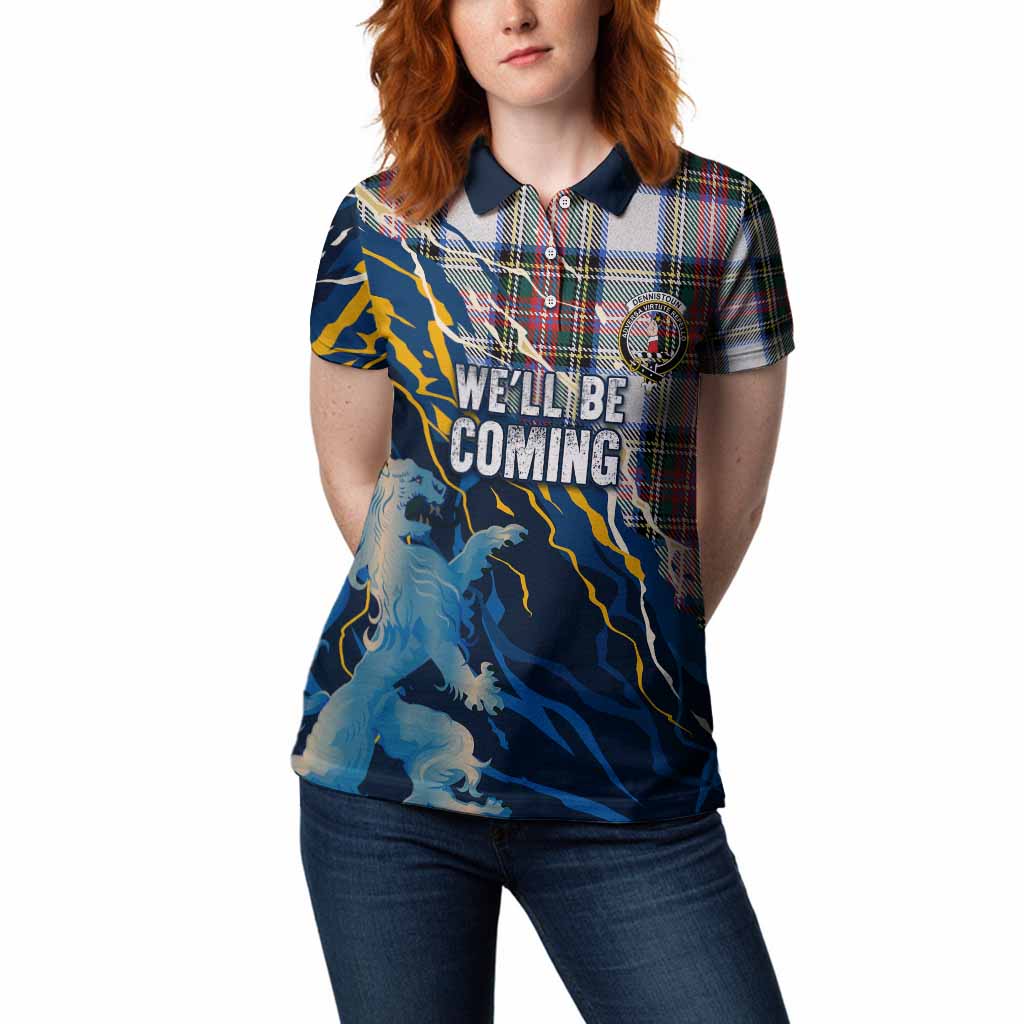 Dennistoun Scotland Tartan Women Polo Shirt WC2026 Football - We'll Be Coming