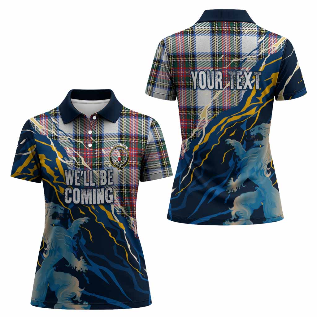 Dennistoun Scotland Tartan Women Polo Shirt WC2026 Football - We'll Be Coming