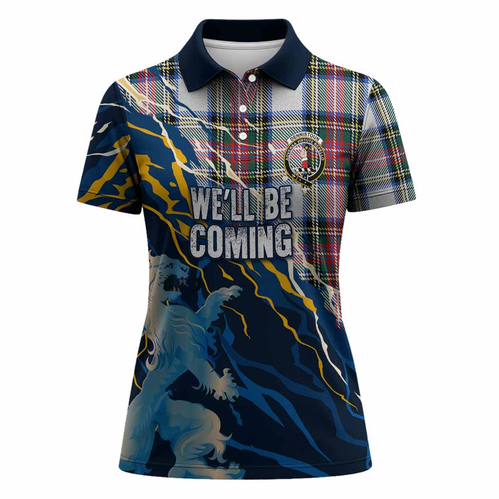 Dennistoun Scotland Tartan Women Polo Shirt WC2026 Football - We'll Be Coming