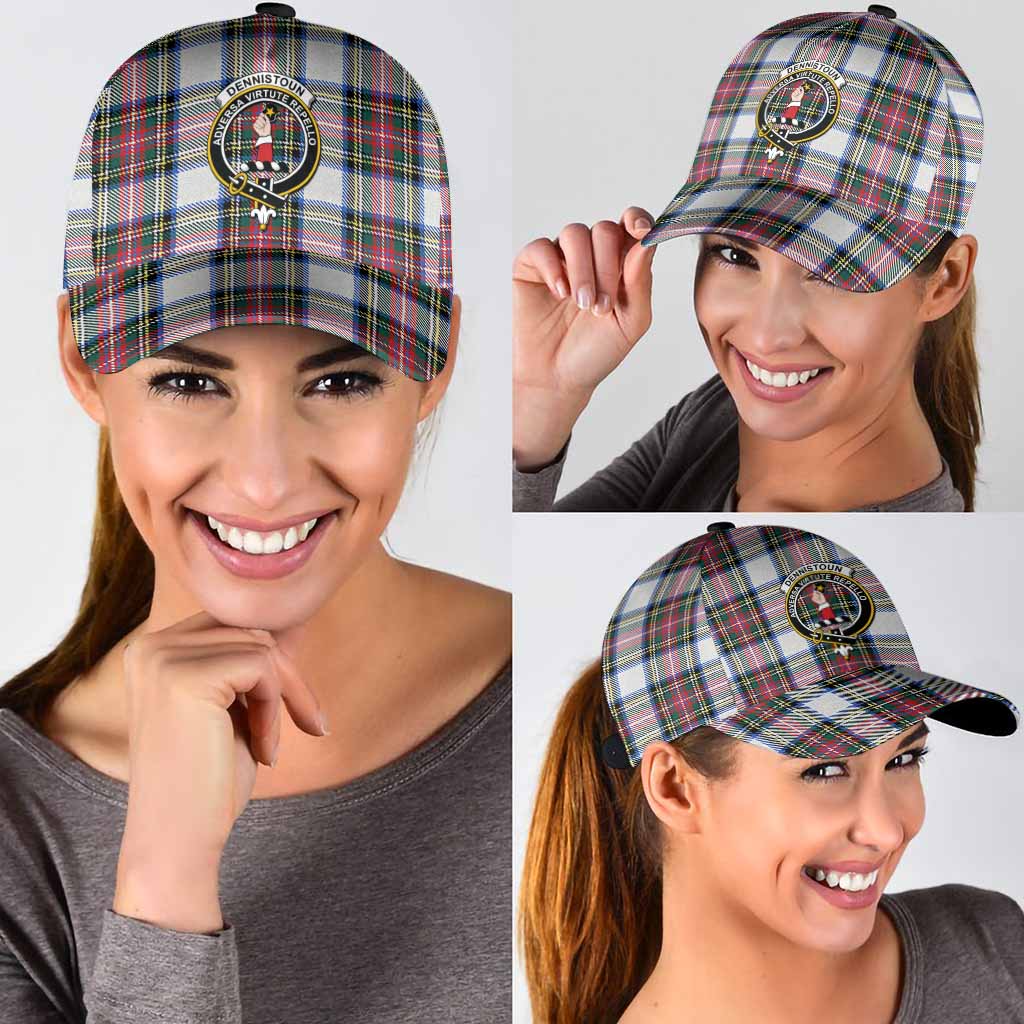 Dennistoun Tartan Classic Cap with Family Crest
