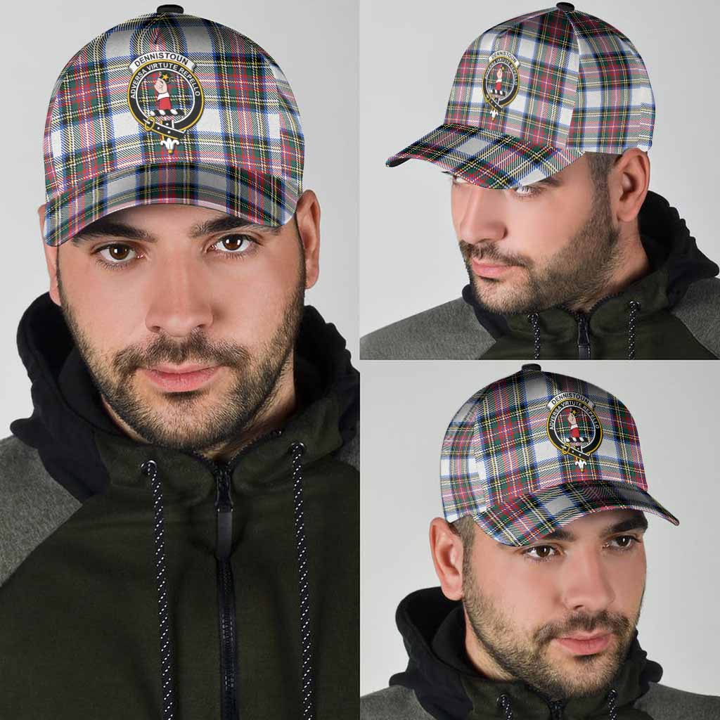 Dennistoun Tartan Classic Cap with Family Crest