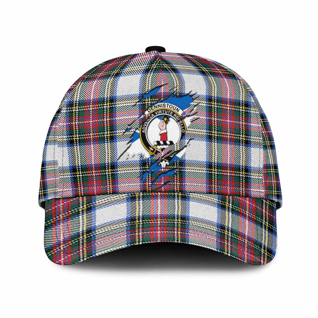 Dennistoun Tartan Classic Cap with Family Crest In Me Style