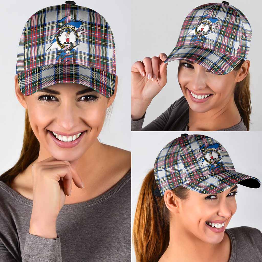 Dennistoun Tartan Classic Cap with Family Crest In Me Style