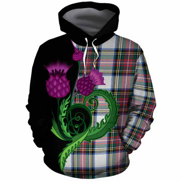 Dennistoun Tartan Cotton Hoodie Traditional Scottish Thistle