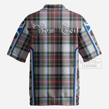 Dennistoun Tartan Crest Men’s Polo Sweater Top Scotland Coat of Arm Flag Style