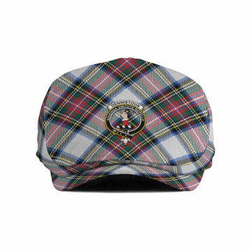 Dennistoun Tartan Flat Cap, Jeff Cap Cross Style with Family Crest