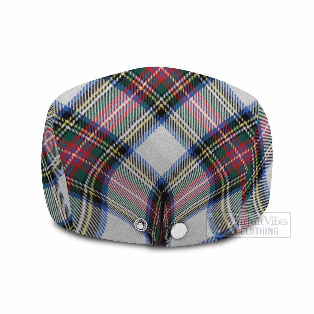 Dennistoun Tartan Flat Cap, Jeff Cap Cross Style with Family Crest - Tartan Vibes Clothing