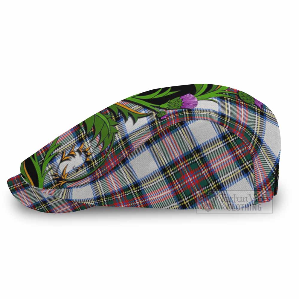 Dennistoun Tartan Flat Cap, Jeff Cap Scottish Thistle Pride Heritage Art
