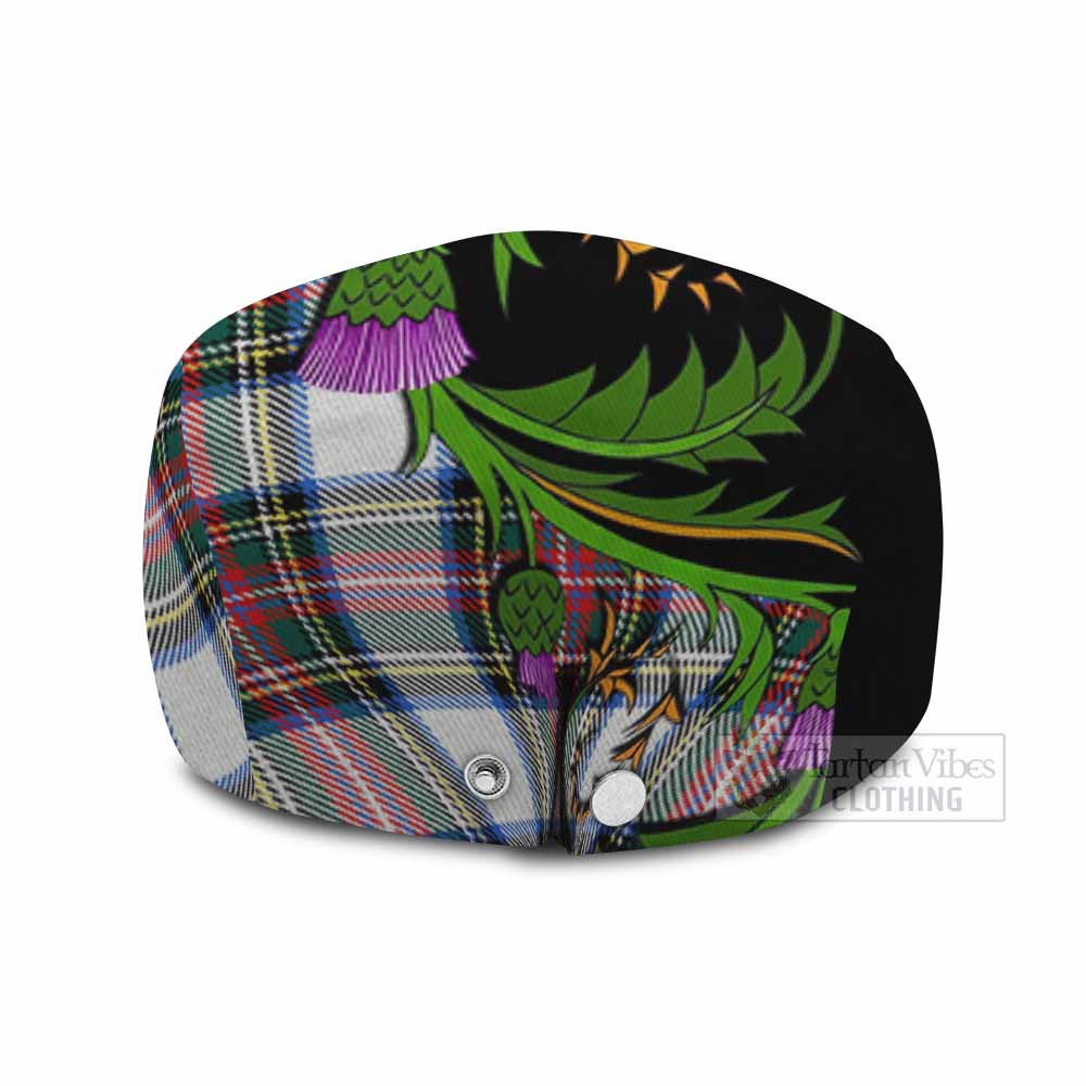 Dennistoun Tartan Flat Cap, Jeff Cap Scottish Thistle Pride Heritage Art