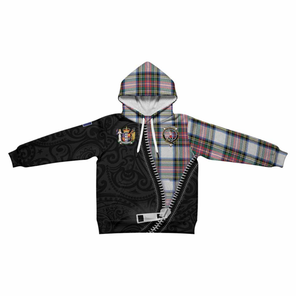 Dennistoun Tartan Kid Hoodie New Zealand Pattern Unique Zipper Stylized