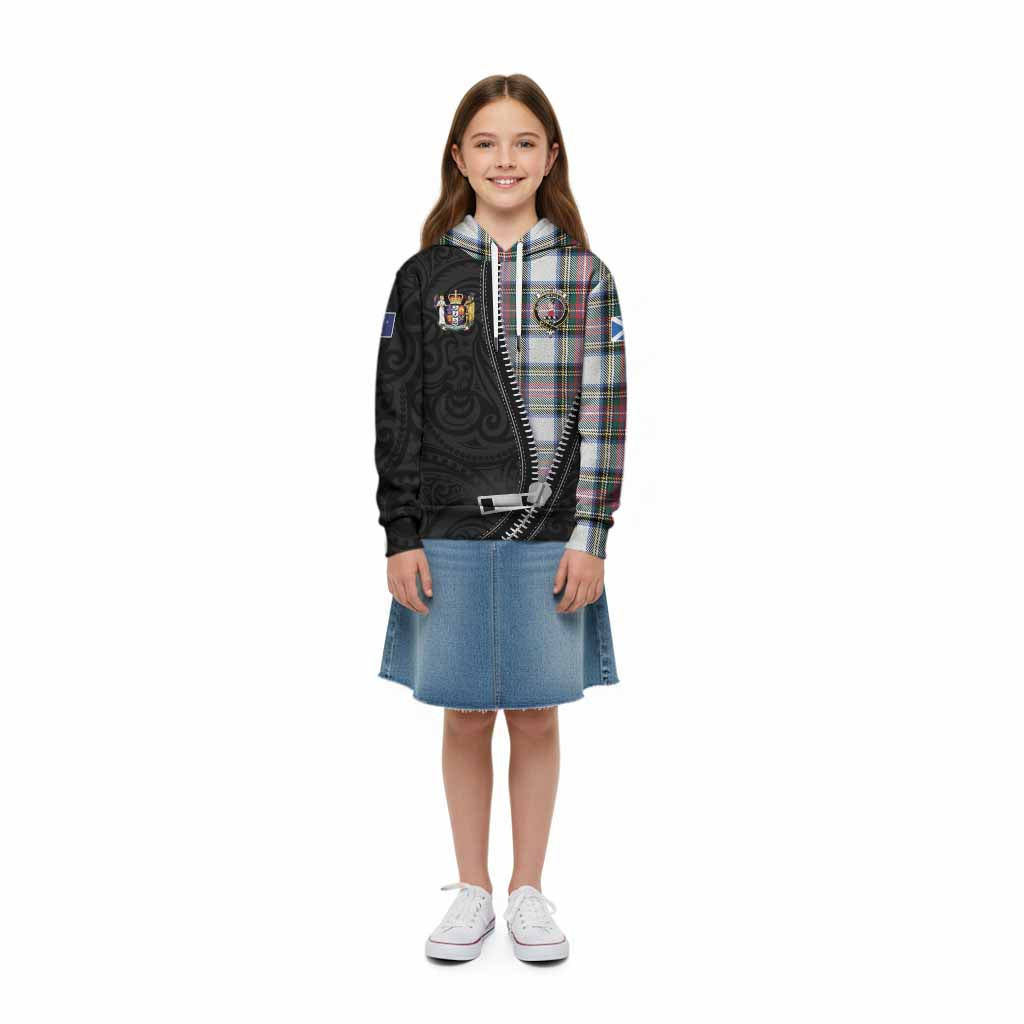Dennistoun Tartan Kid Hoodie New Zealand Pattern Unique Zipper Stylized