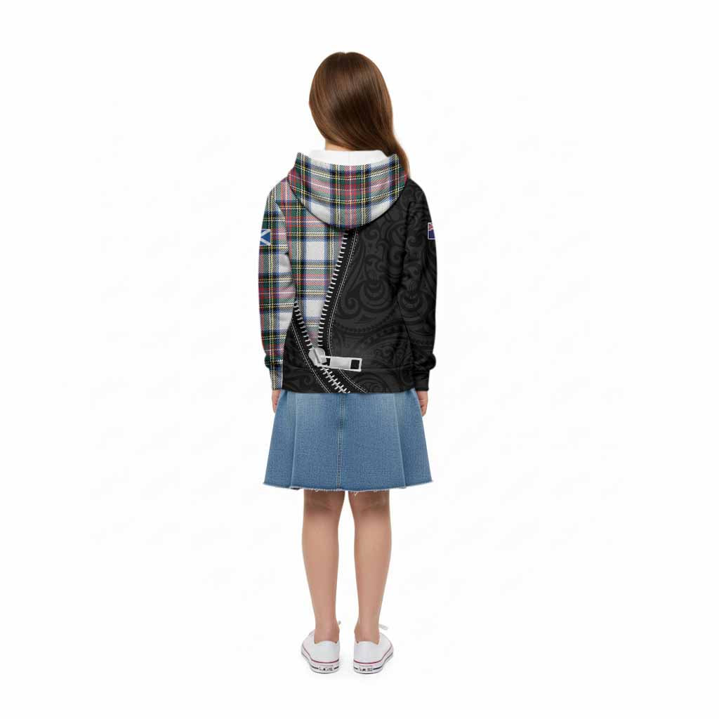 Dennistoun Tartan Kid Hoodie New Zealand Pattern Unique Zipper Stylized