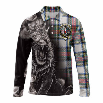 Dennistoun Tartan Long Sleeve Polo Shirt Roaring Lion Heritage