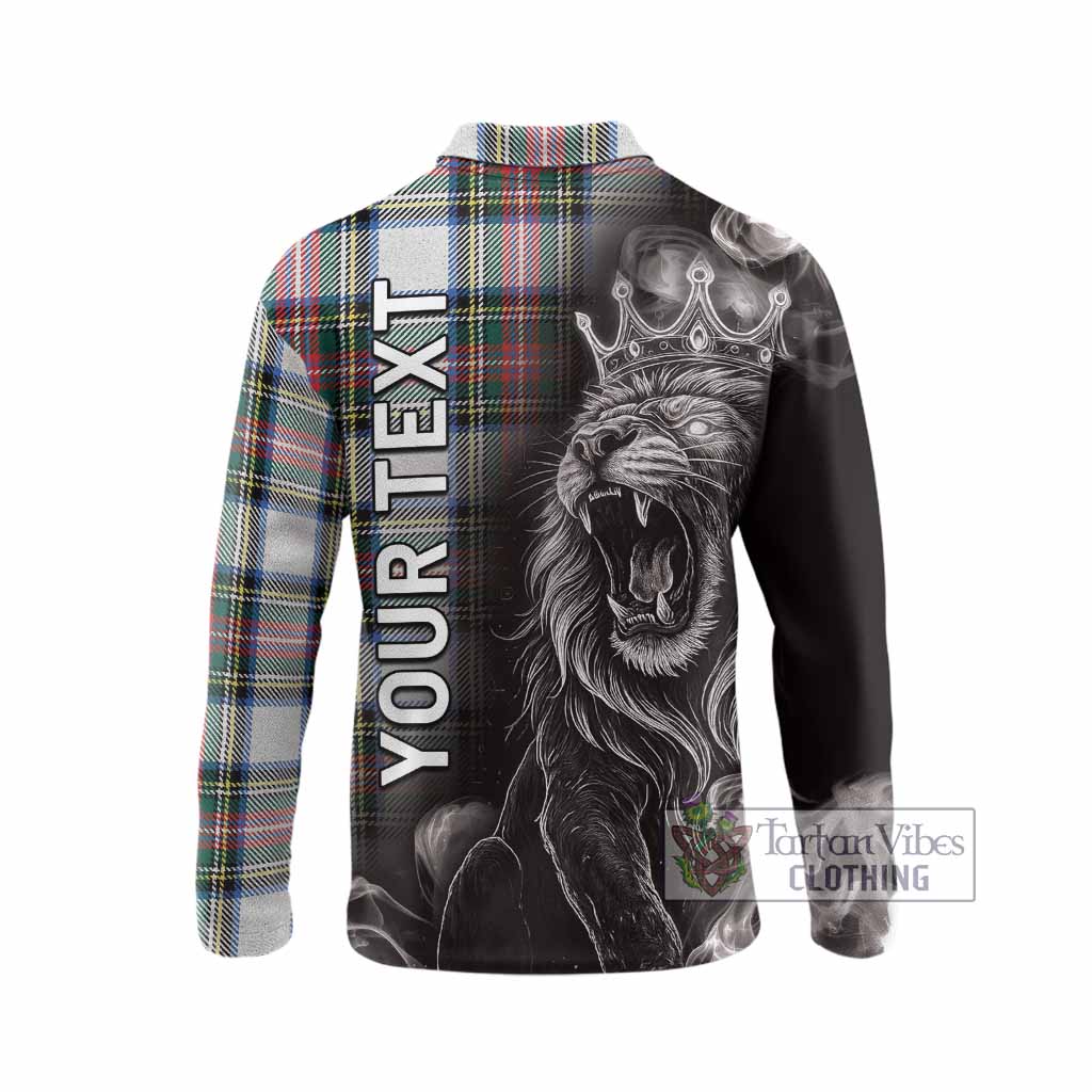 Dennistoun Tartan Long Sleeve Polo Shirt Roaring Lion Heritage