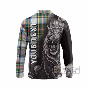 Dennistoun Tartan Long Sleeve Polo Shirt Roaring Lion Heritage