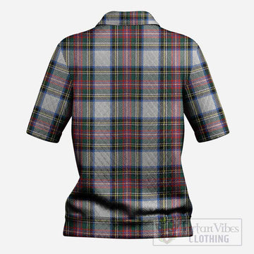 Dennistoun Tartan Women’s Polo Sweater Top with Family Crest