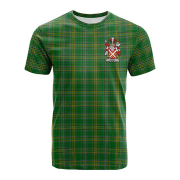 Denny Irish Clan Tartan Cotton T-shirt with Coat of Arms Kid's Shirt - Tartan Vibes Clothing
