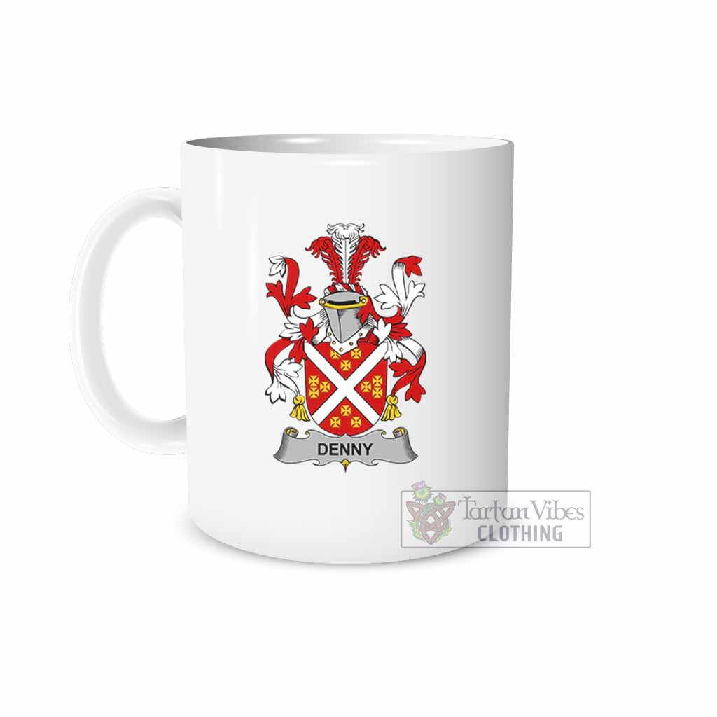 Denny Irish Clan Coat of Arms Ceramic Mug White - 2D-tartanvibesclothing