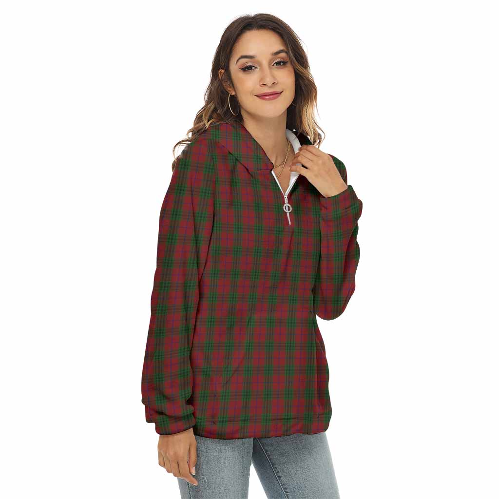 Denny Tartan Women's Borg Fleece Hoodie with Half Zip Female - Tartan Vibes Clothing