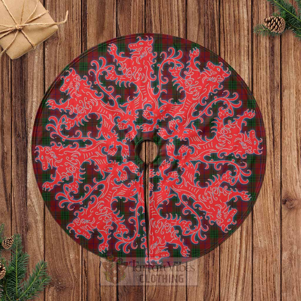 Denny Tartan Christmas Tree Skirt Lion Rampant Style Casual Tree Skirts - Tartan Vibes Clothing