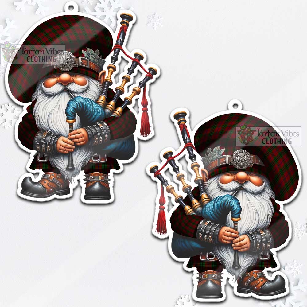 Denny Tartan Bagpiper Gnome Christmas Ornament - Tartan Vibes Clothing