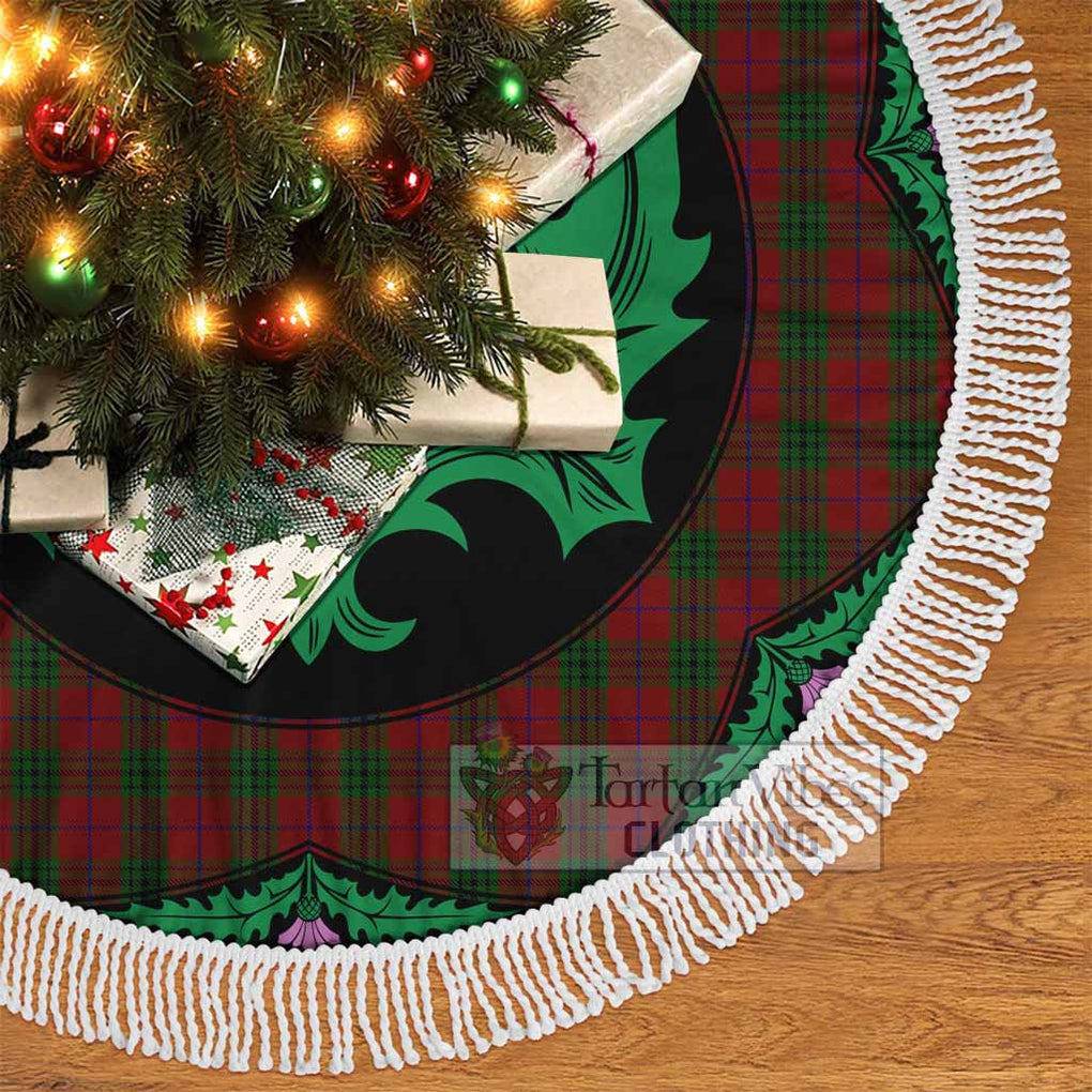 Denny Tartan Christmas Tree Skirt Scottish Thistle Style - Tartan Vibes Clothing