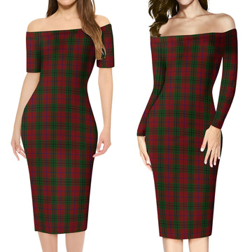 Denny Tartan Off Shoulder Lady Dress Women's Dress - Tartan Vibes Clothing