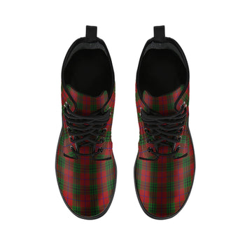 Denny Tartan Leather Boots - Tartan Vibes Clothing