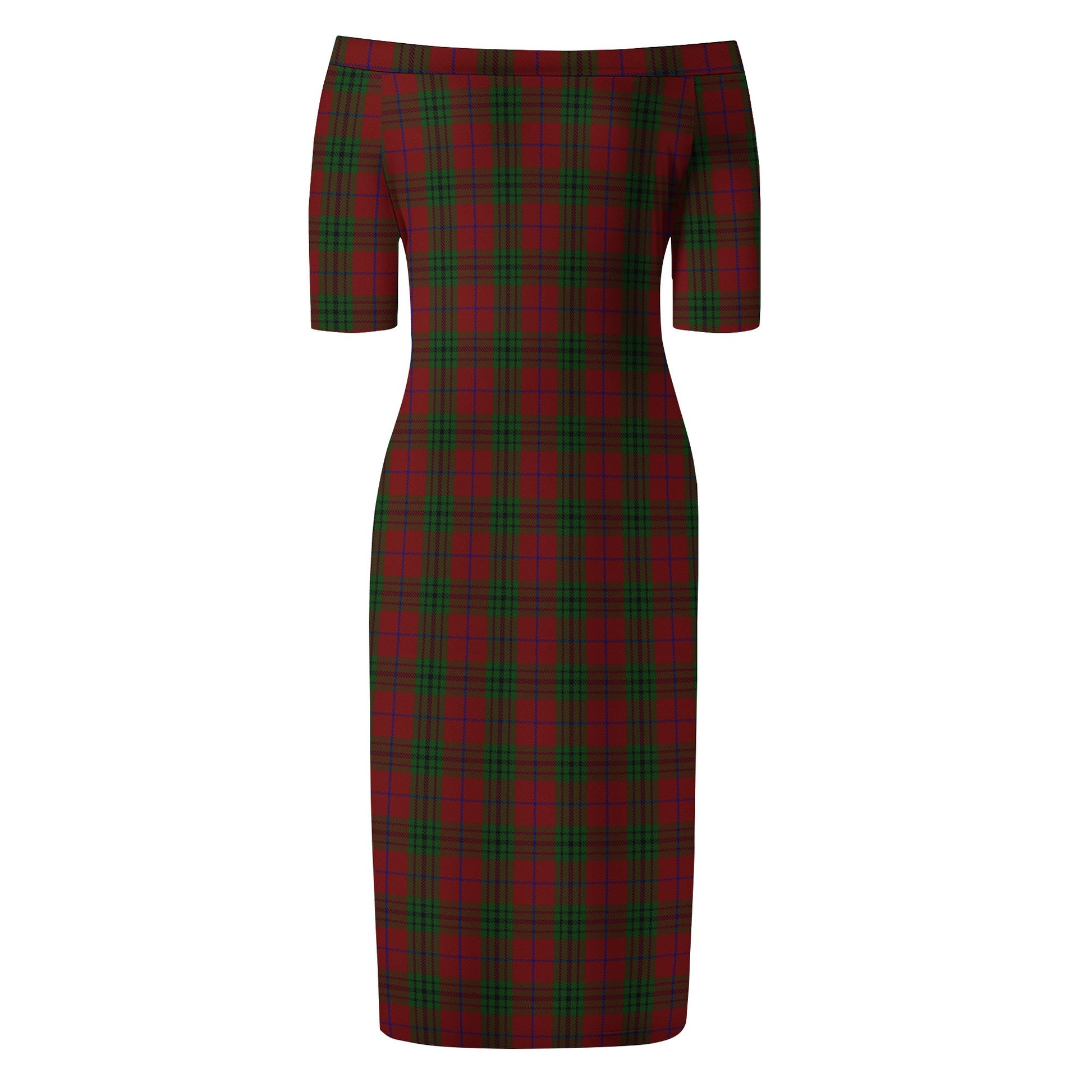 Denny Tartan Off Shoulder Lady Dress - Tartan Vibes Clothing