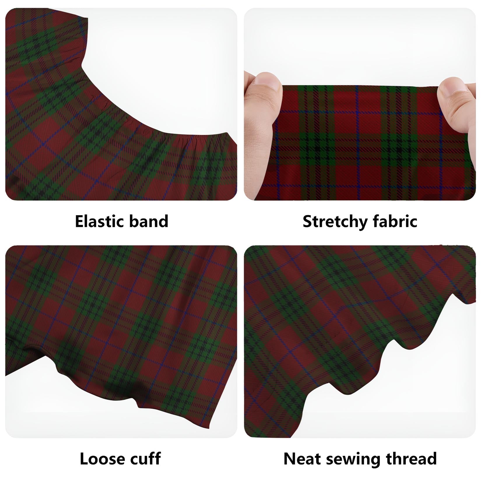 Denny Tartan Off Shoulder Long Dress - Tartan Vibes Clothing