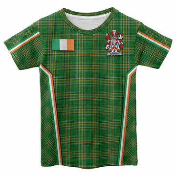 Dermond Irish Clan Coat of Arm Tartan Kid T-shirt Flag Style