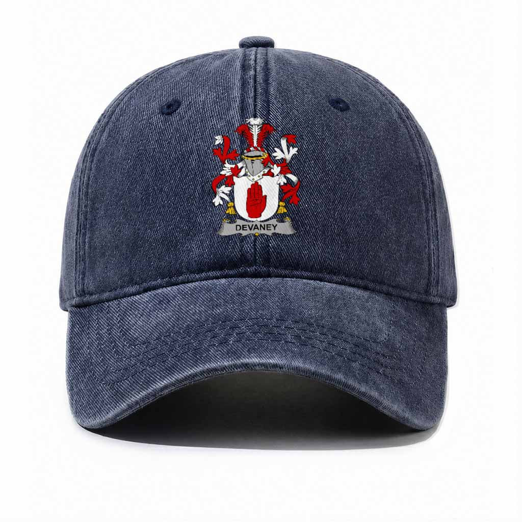 Devaney Irish Coat of Arms Washed Baseball Cap