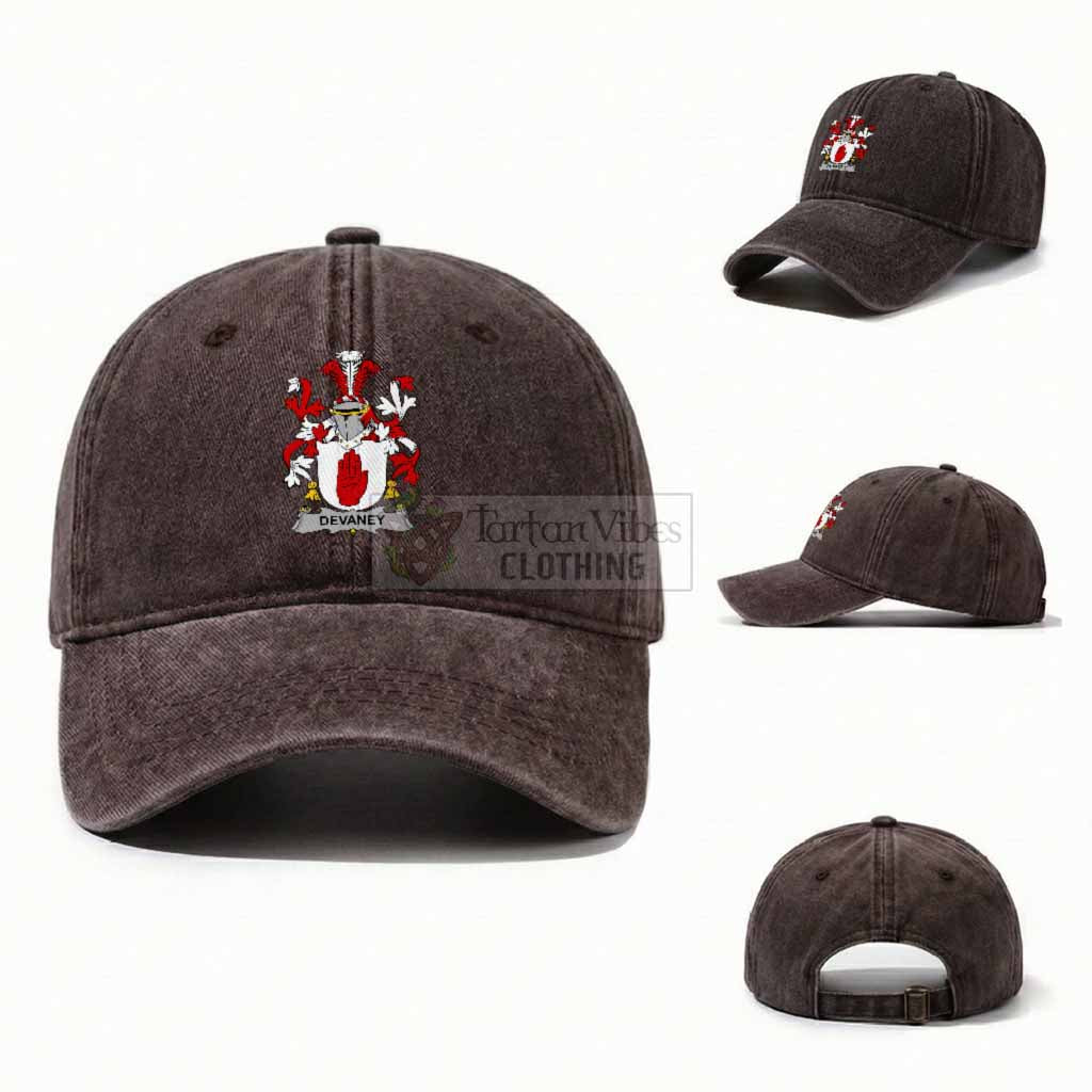 Devaney Irish Coat of Arms Washed Baseball Cap