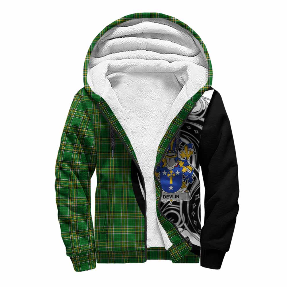 Devlin Irish Clan Sherpa Hoodie Celtic Circle Style Unisex S - Tartan Vibes Clothing