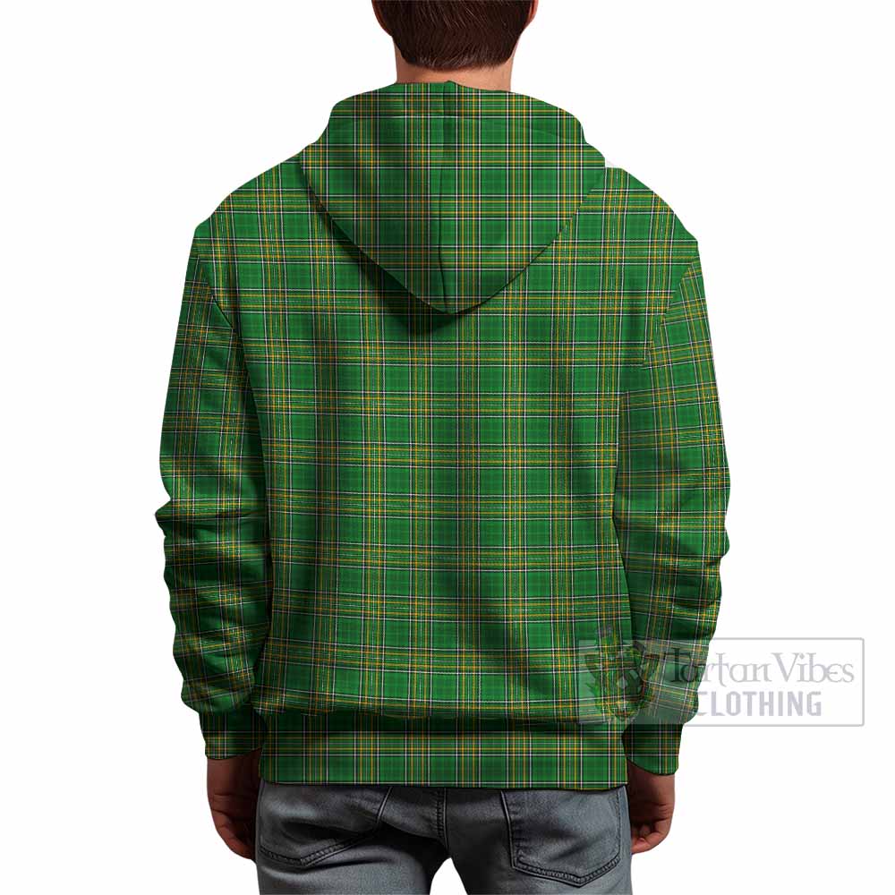 Devlin Irish Clan Tartan Hoodie with Coat of Arms