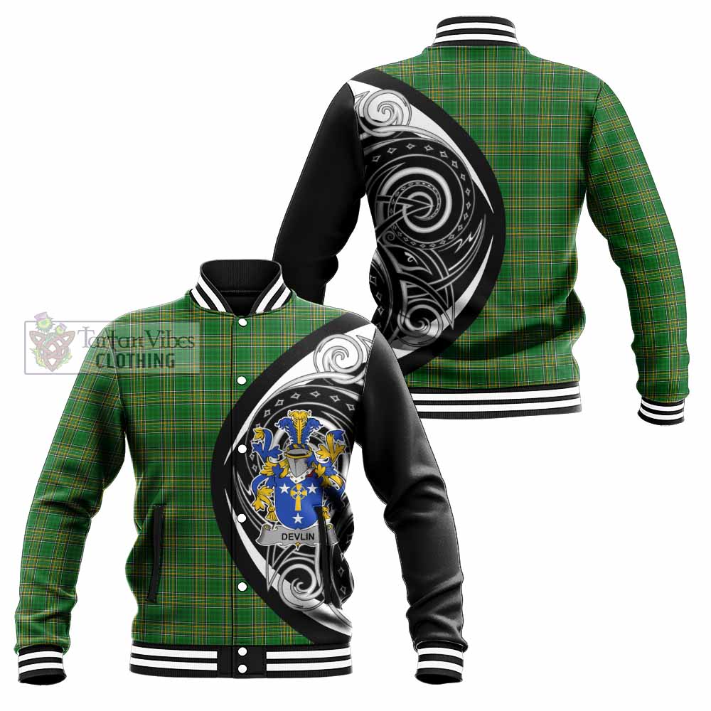 Tartan Vibes Clothing Devlin Irish Clan Baseball Jacket Celtic Circle Style