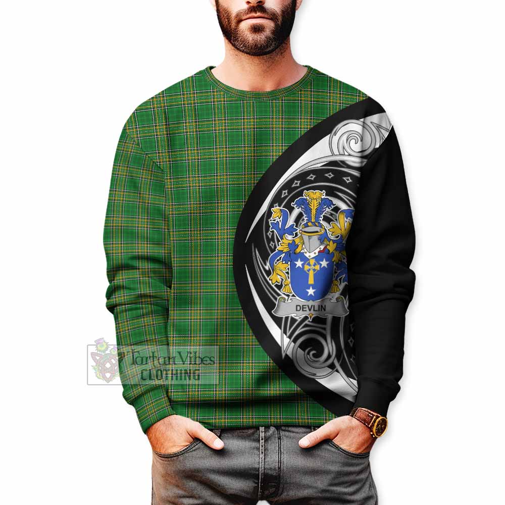 Tartan Vibes Clothing Devlin Irish Clan Sweatshirt Celtic Circle Style