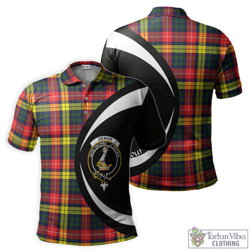 Dewar Tartan Men's Polo Shirt with Family Crest Circle Style Kid - Tartan Vibes Clothing