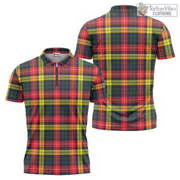 Dewar Tartan Zipper Polo Shirt Unisex - Tartan Vibes Clothing