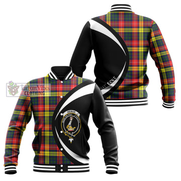Dewar Tartan Baseball Jacket with Family Crest Circle Style Unisex - Tartan Vibes Clothing