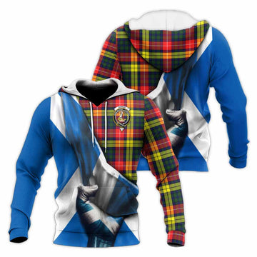 Dewar Tartan Knitted Hoodie with Family Crest Scotland Patriotic Style Unisex Knitted Pullover Hoodie - Tartan Vibes Clothing